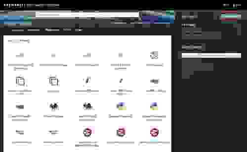 OpenShift "new project" screen