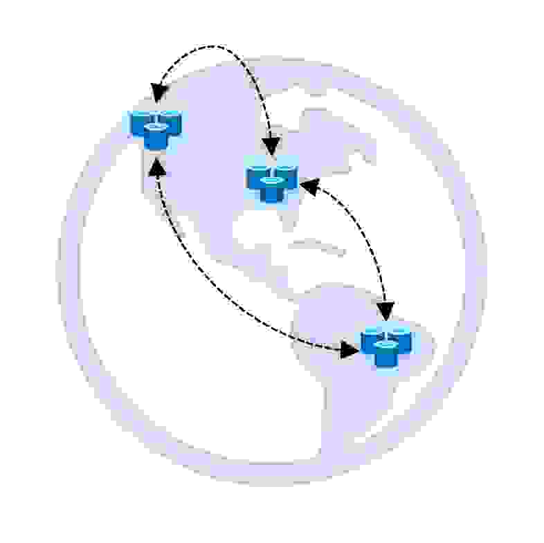 image of reads and writes via active-active geo-replication