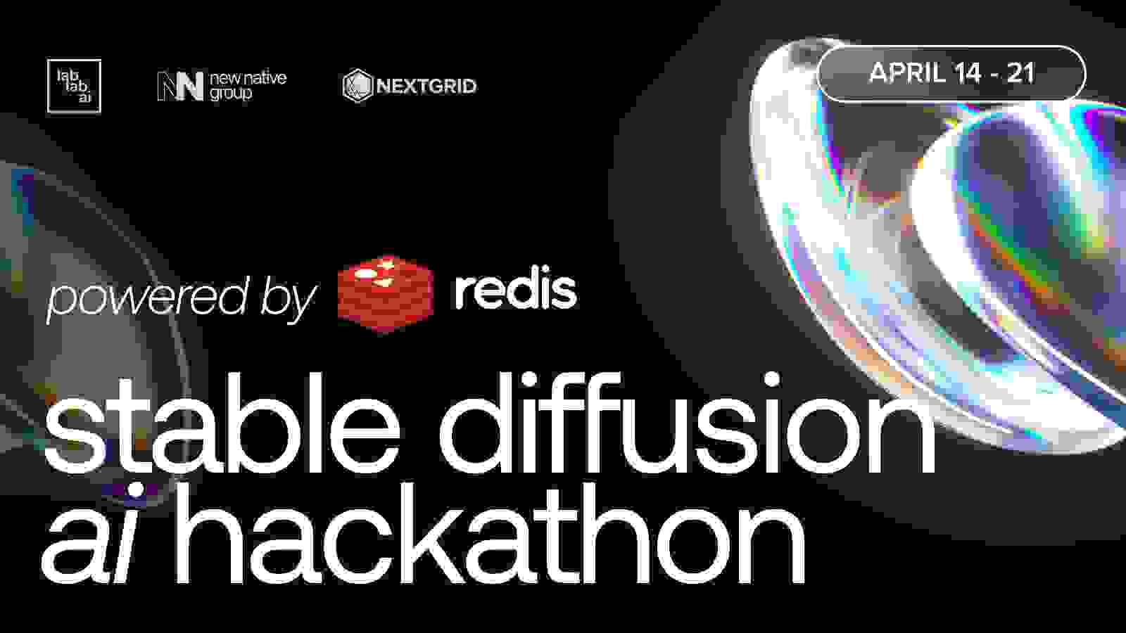 Stable diffusion AI hackathon promo image