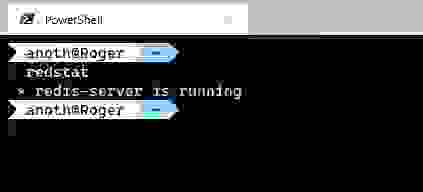 Calling the redstat function defined in PowerShell with the results from the redis-cli command