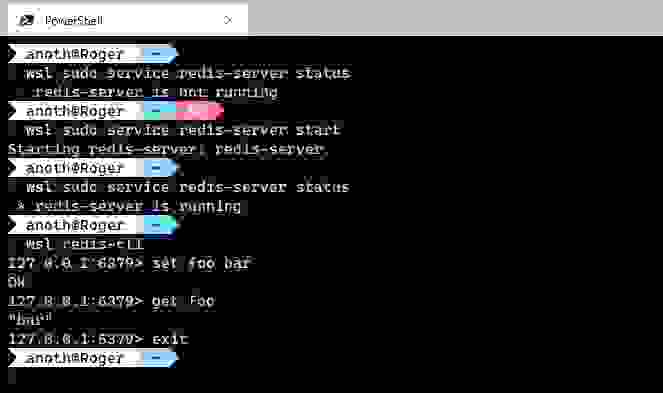 Redis from PowerShell with no password