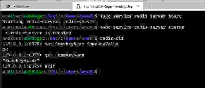 Running redis-cli from the Ubuntu shell