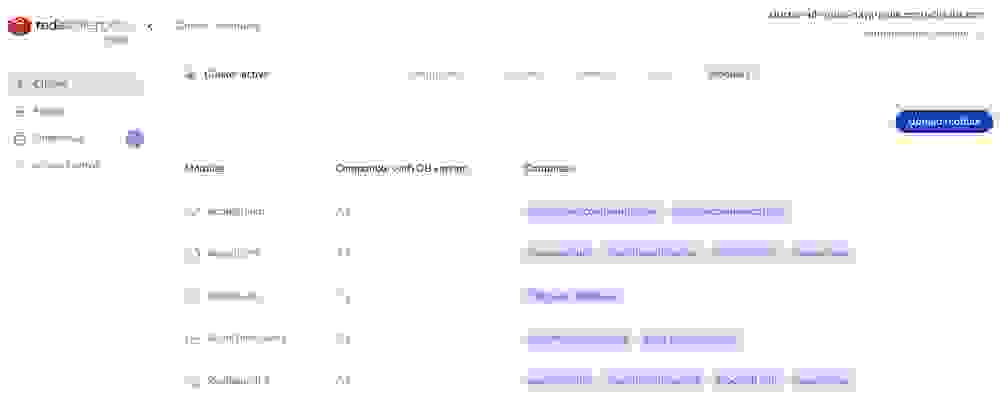 Manage databases with modules