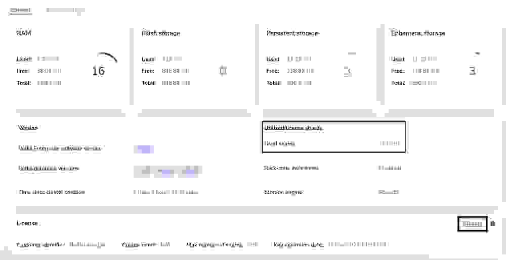 General Cluster information view